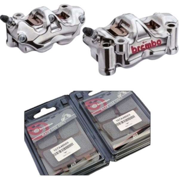 Brembo Gp4rx Int. 100 Mm Radial Brake Calipers Kit With Pads