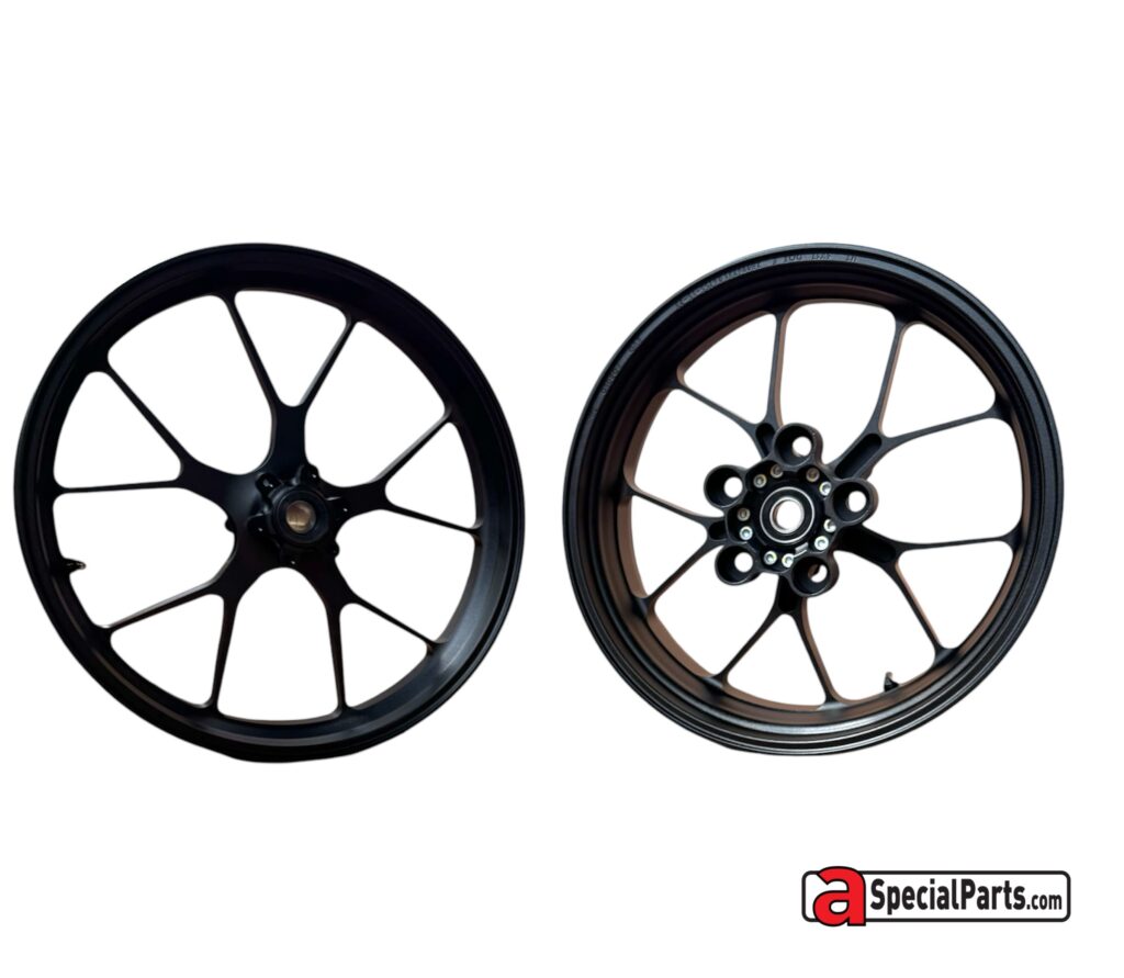 FORGED WHEELS KIT BLACK OEM APRILIA RSV4 - Aprilia Special Parts