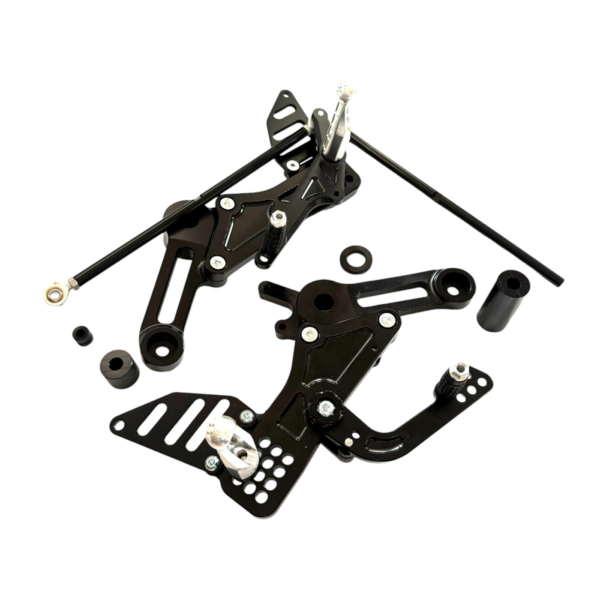 Pedane FlyHammer Rs457 anodizzate nere Rearsets FlyHammer Rs457 Black Anodized