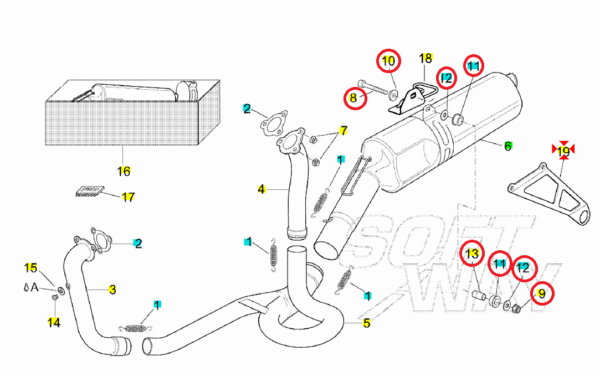 Muffler Bracket Rsv - Tuono AP8134609