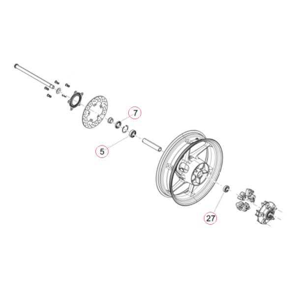 RS457 Rear Wheel Bearing Kit