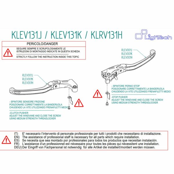 LighTech Brake and Clutch Lever Kit KLEV131H for Aprilia RS 660 and Tuono 660