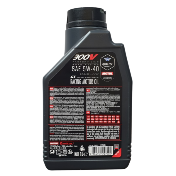 Motul 300V 5W40 100% Synthetic Engine Oil