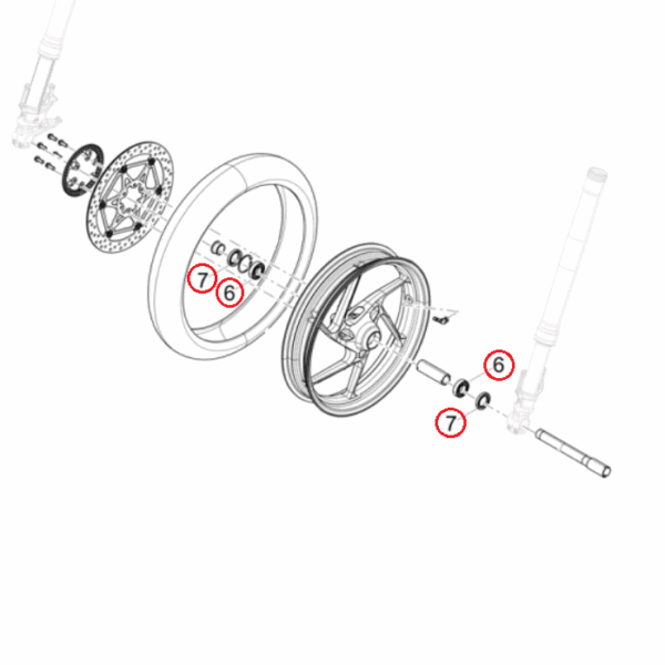 Front wheel bearing kit RS457