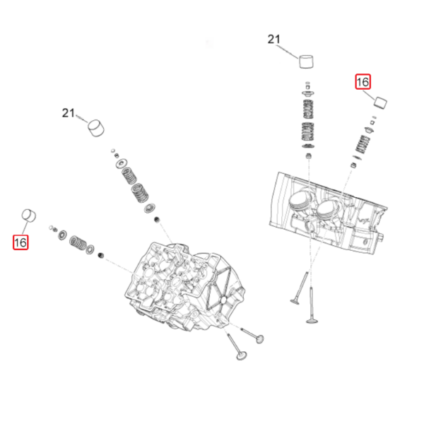 Exhaust calibrated cup 855632